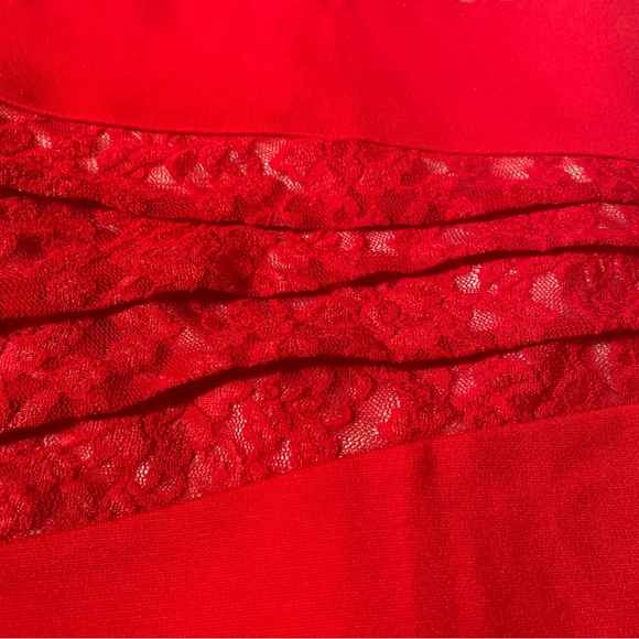 Sexy Red Lace Body by Victoria Mini Skirt - Picture 3 of 9